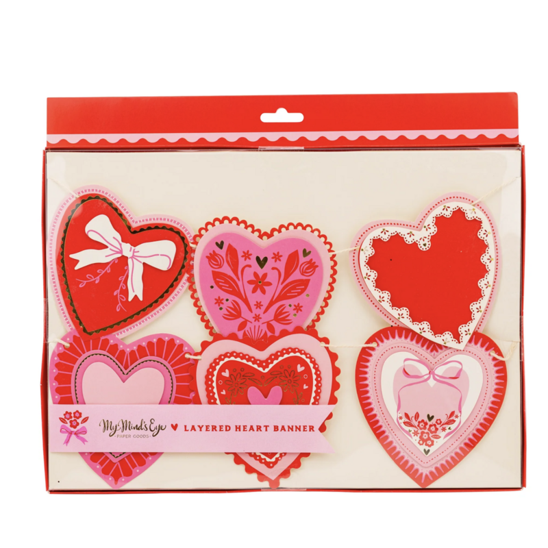 Layered Heart Banner