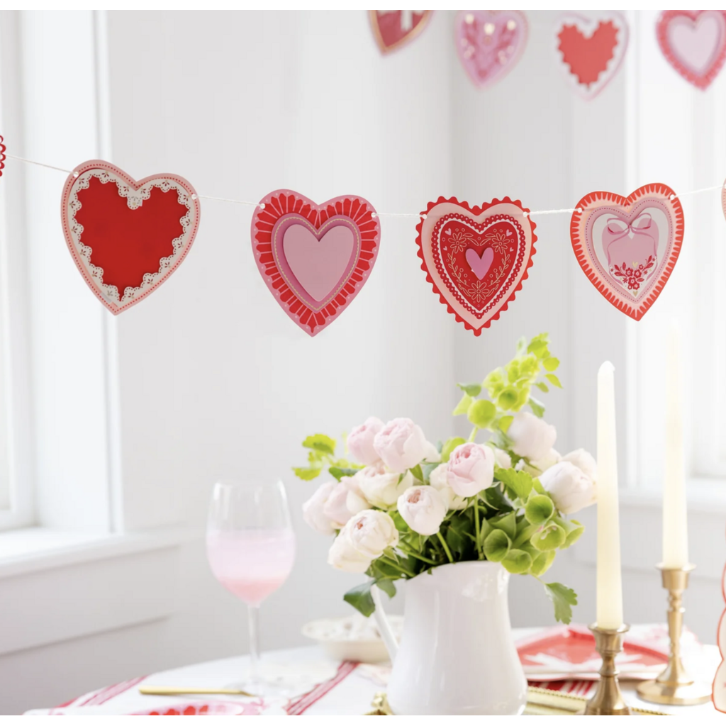 Layered Heart Banner