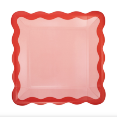 Pink & Red Ric Rac Plates