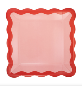 Pink & Red Ric Rac Plates