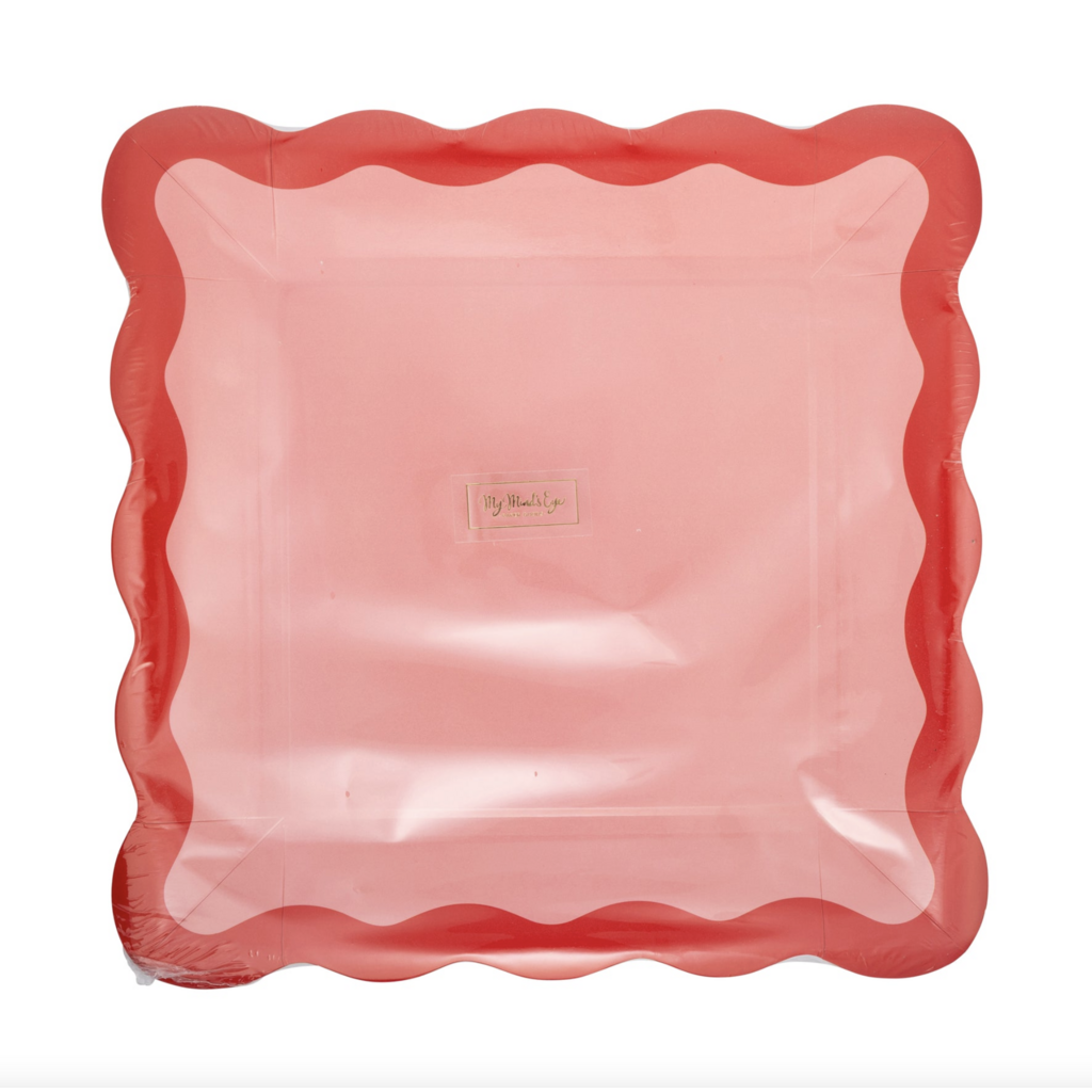 Pink & Red Ric Rac Plates