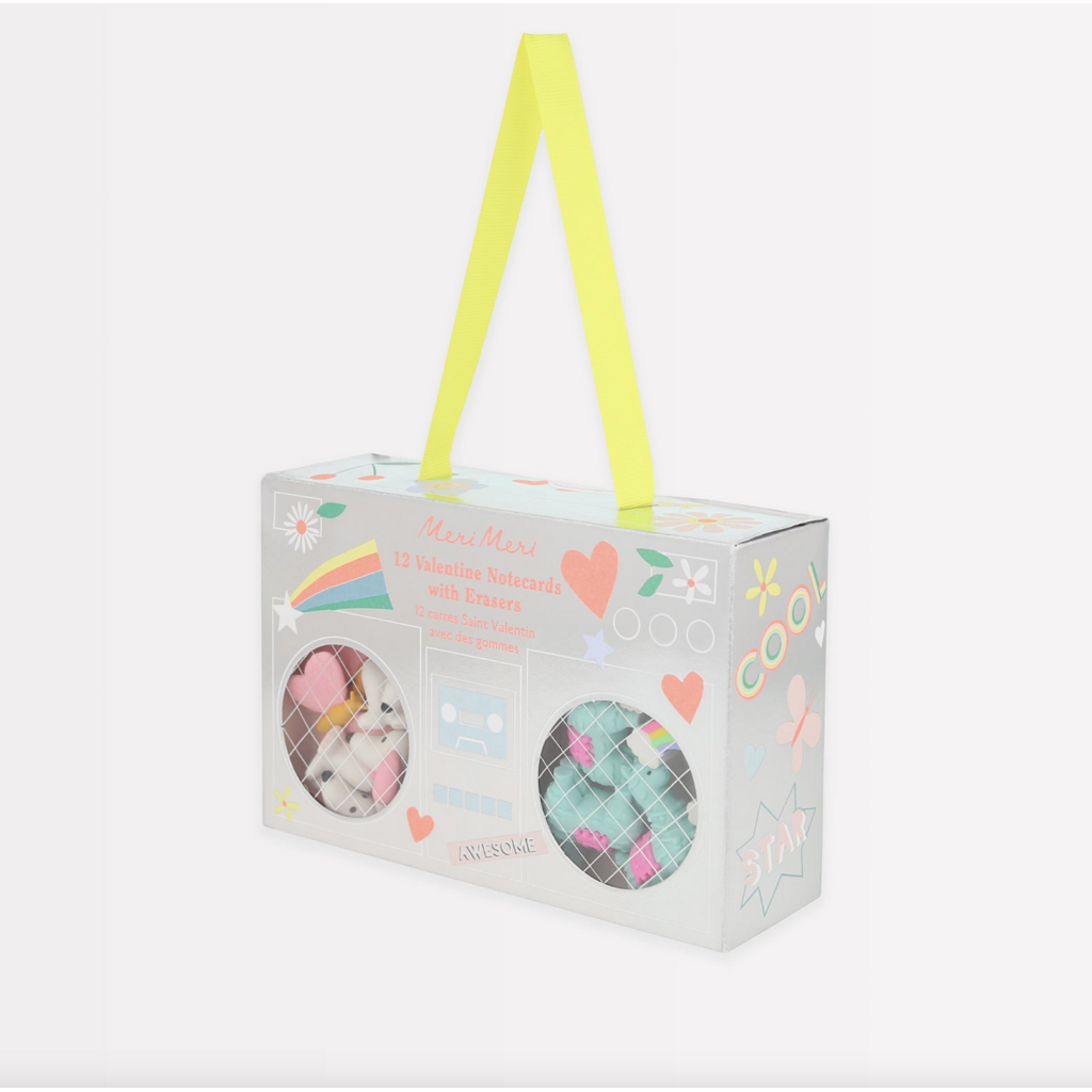 Boom Box Kids Valentine's Cards & Erasers Set