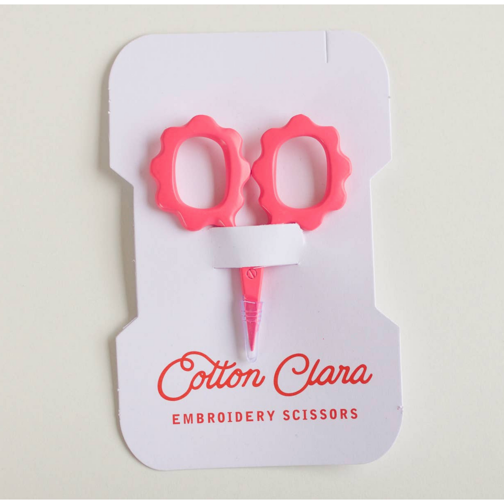 Mini Sunflower Embroidery Scissors Bright Pink