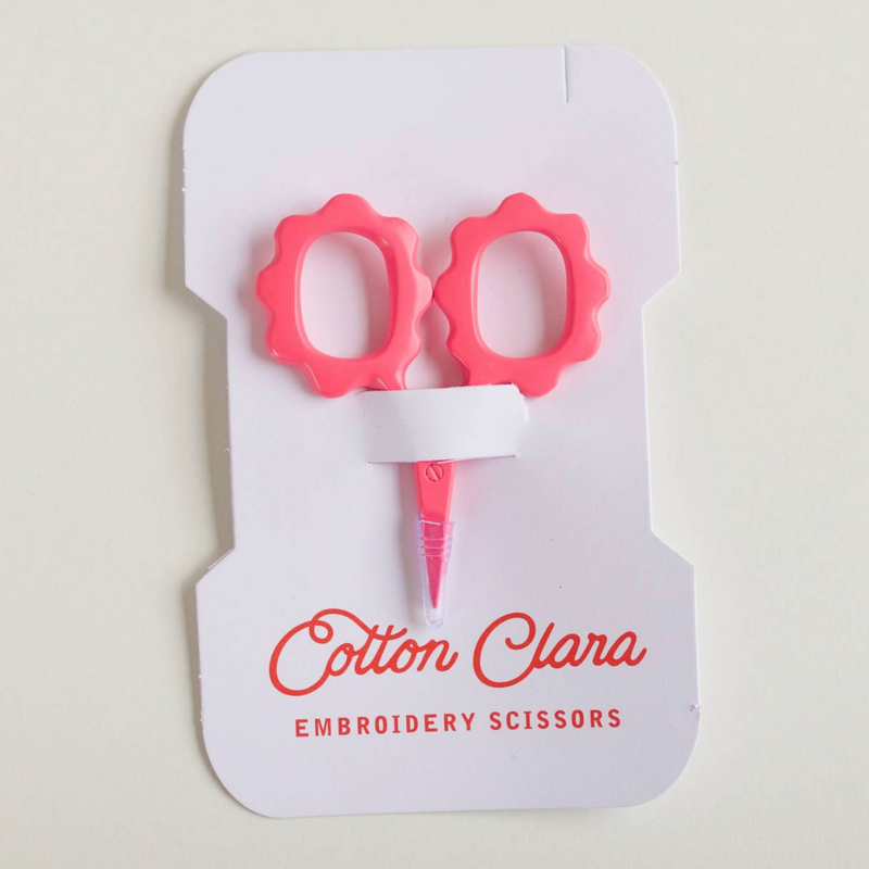 Mini Sunflower Embroidery Scissors Bright Pink