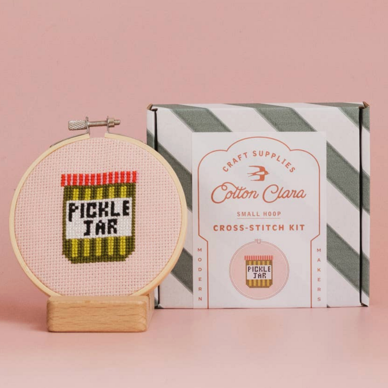 Pickle Jar Cross Stitch Kit