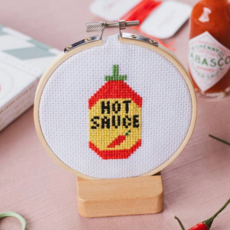 Hot Sauce Mini Cross Stitch Kit