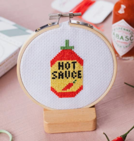 Hot Sauce Mini Cross Stitch Kit