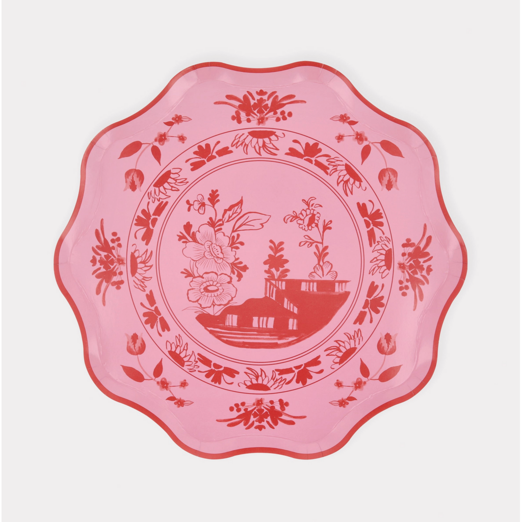 Pink Vintage Botanical Side Plates