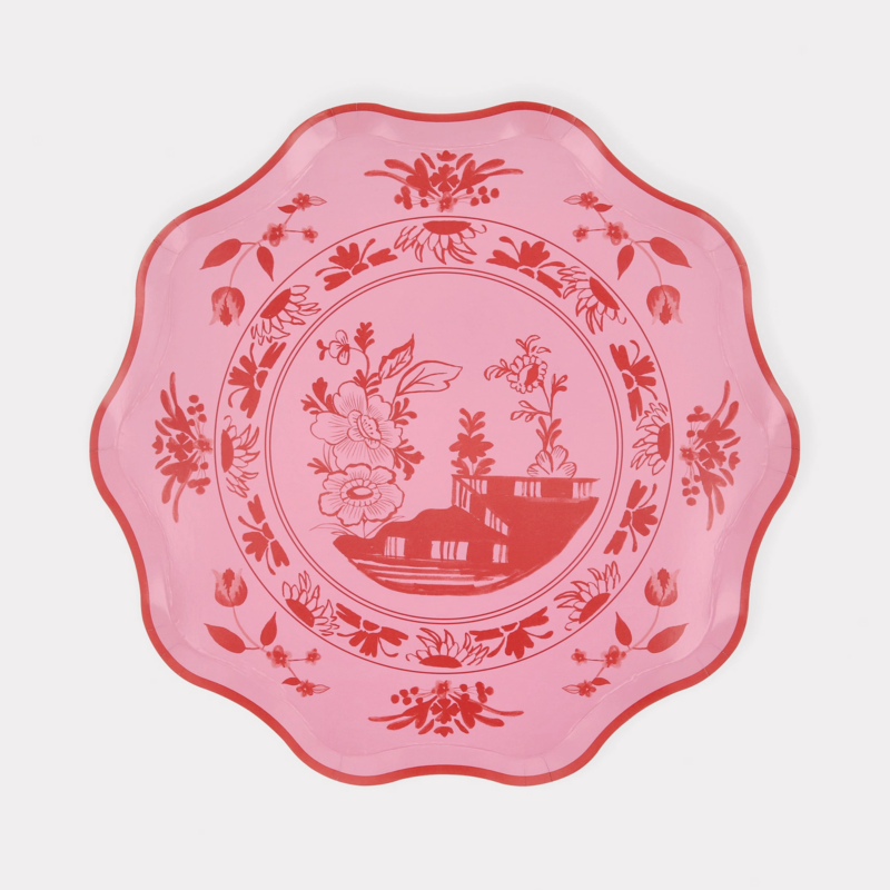 Pink Vintage Botanical Side Plates