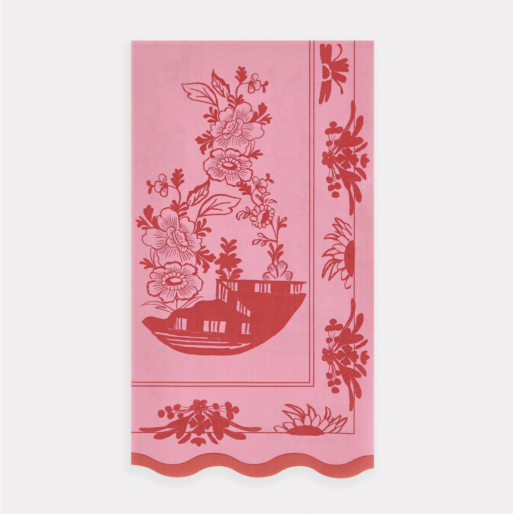 Pink Vintage Botanical Guest Towels