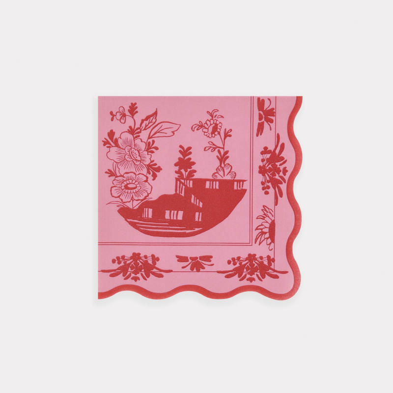 Pink Vintage Botanical Small Napkins