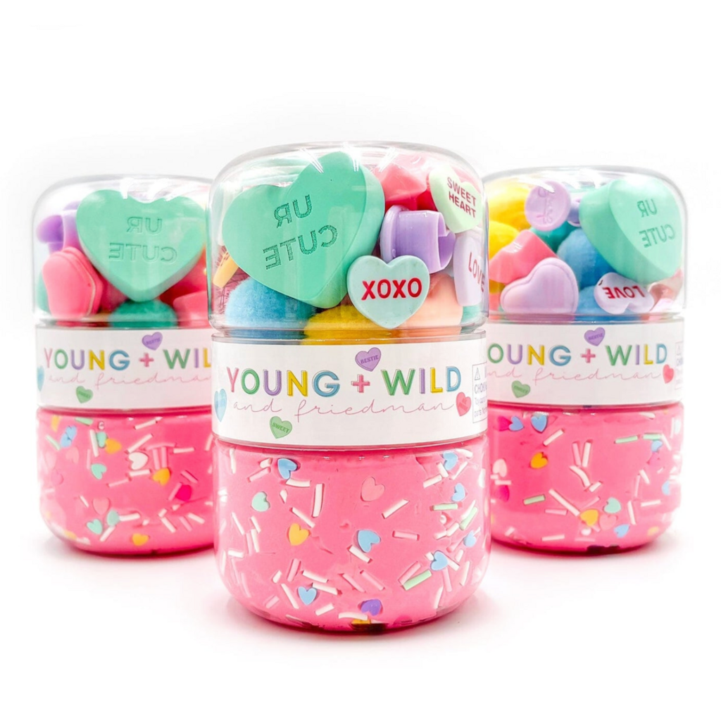 Pastel Hearts Grab & Go Dough Jar