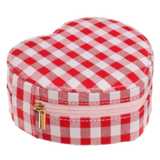 Gingham Love Heart Jewelry Box
