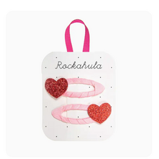 Love Heart Glitter Clips