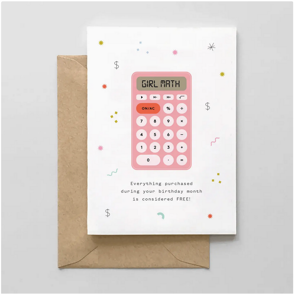Birthday Girl Math- Birthday Card