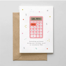Birthday Girl Math- Birthday Card