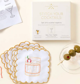 Stitch Your Cocktail Napkin - Cocktail Embroidery Kit