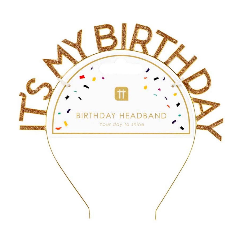 Gold It's My Birthday Headband