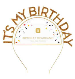 Gold It's My Birthday Headband