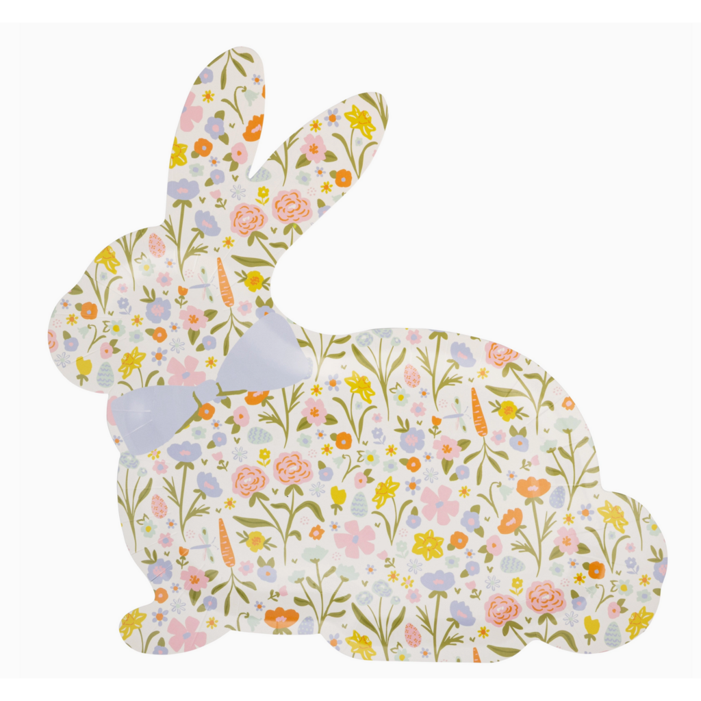 Floral Bunny Plate