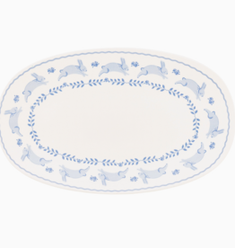 Bunny Oval Bamboo Tray