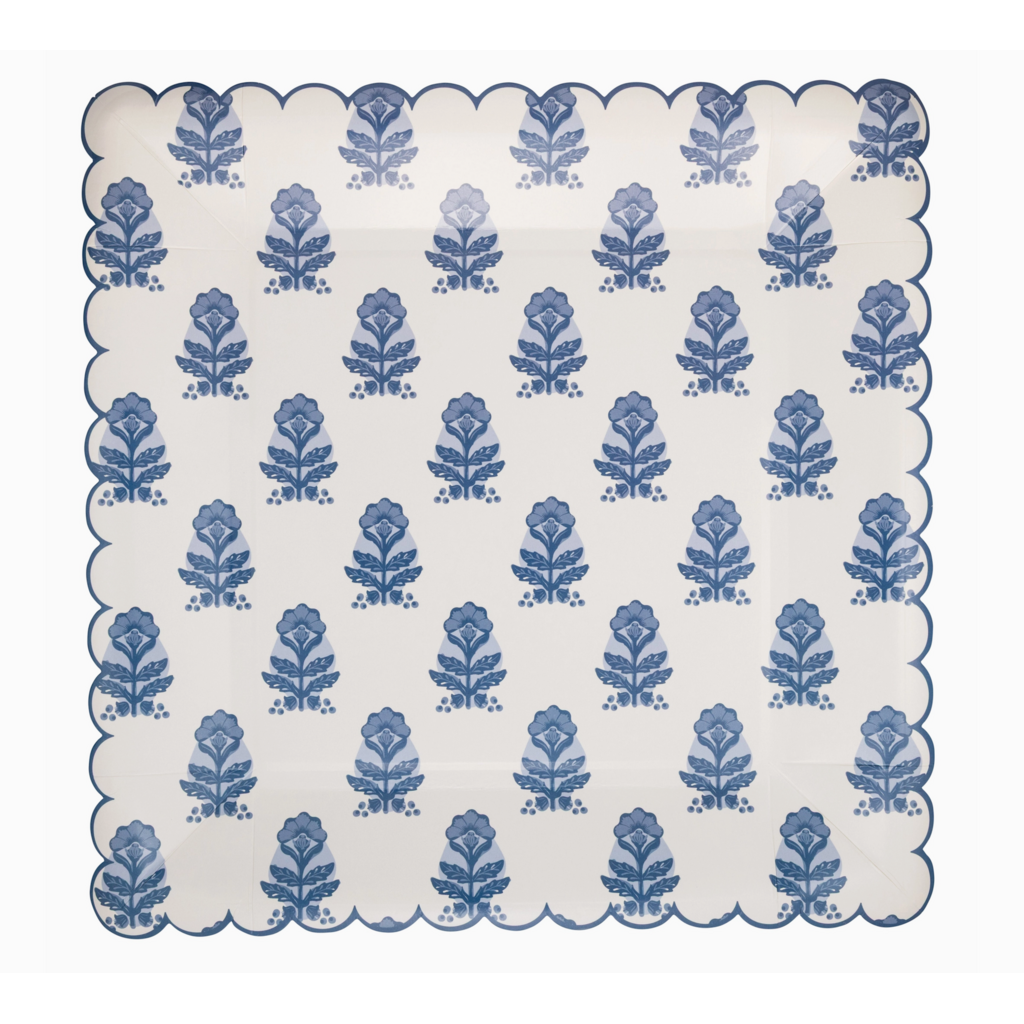 Blue Flower Block Print Plates