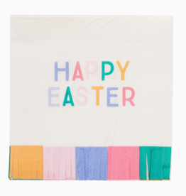 Happy Easter Fringed Cocktail Napkin