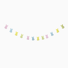 Puffy Felt Pastel Easter Bunny Banner