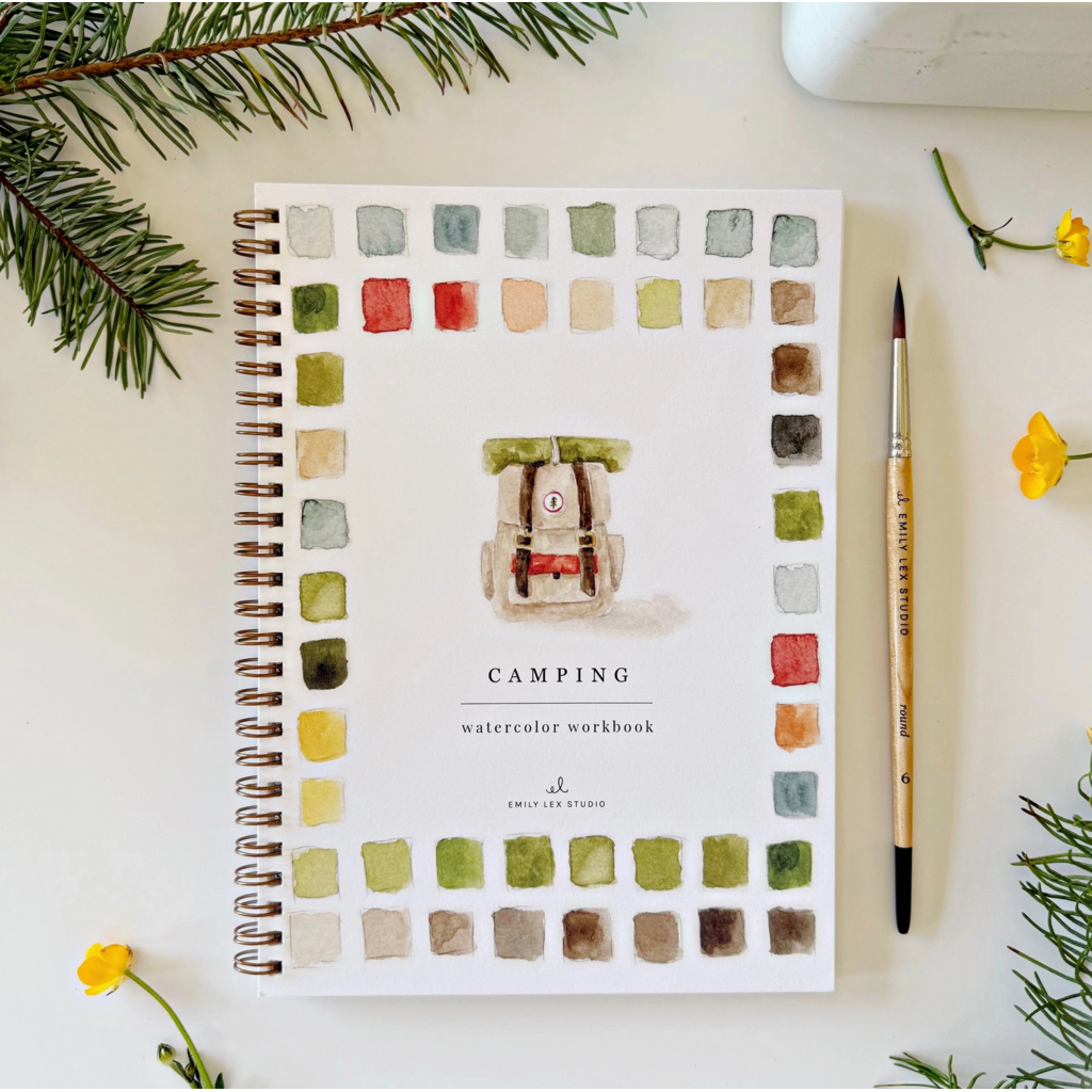 Camping Watercolor Workbook