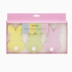 Puffy Felt Pastel Easter Bunny Banner