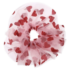 Sweet Hearts Tulle Scrunchie