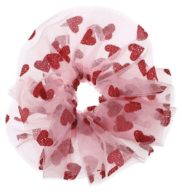 Sweet Hearts Tulle Scrunchie