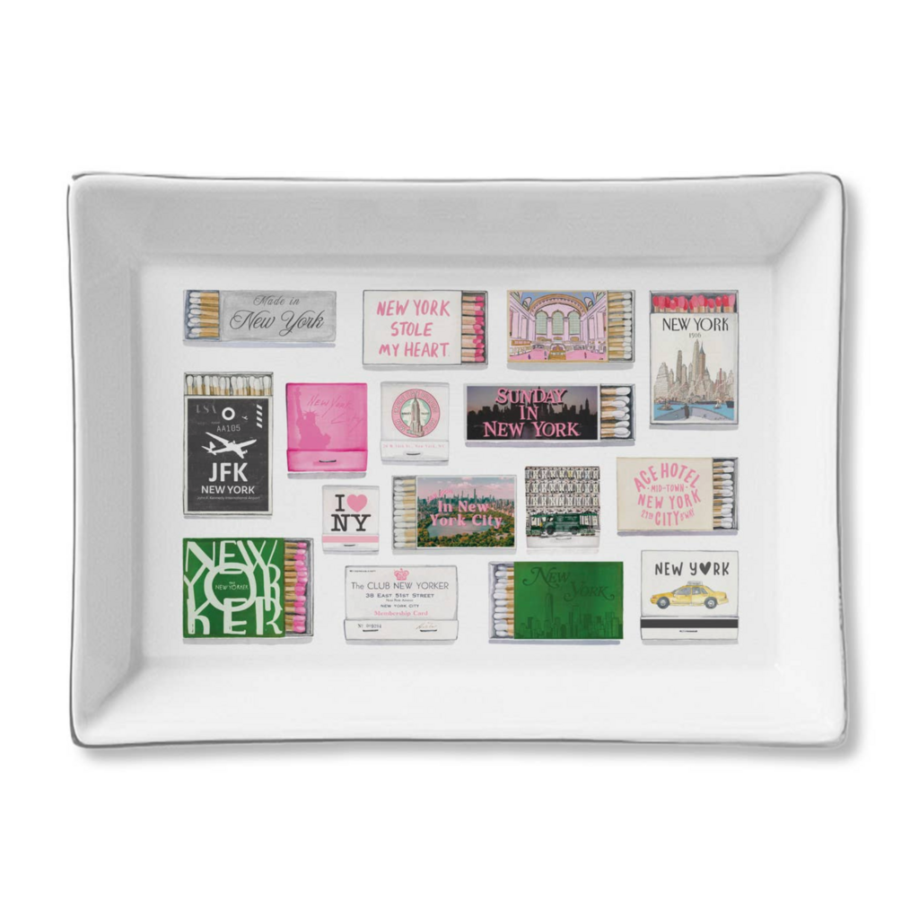 NY Matches Ceramic Tray