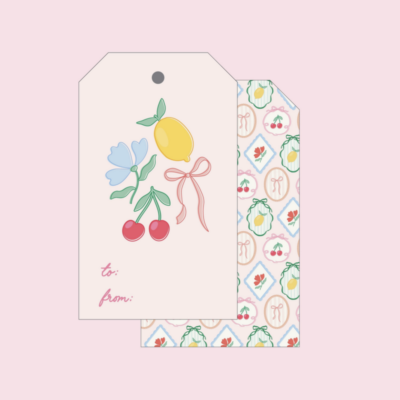 Fruit Cocktail Gift Tags - Set of 8