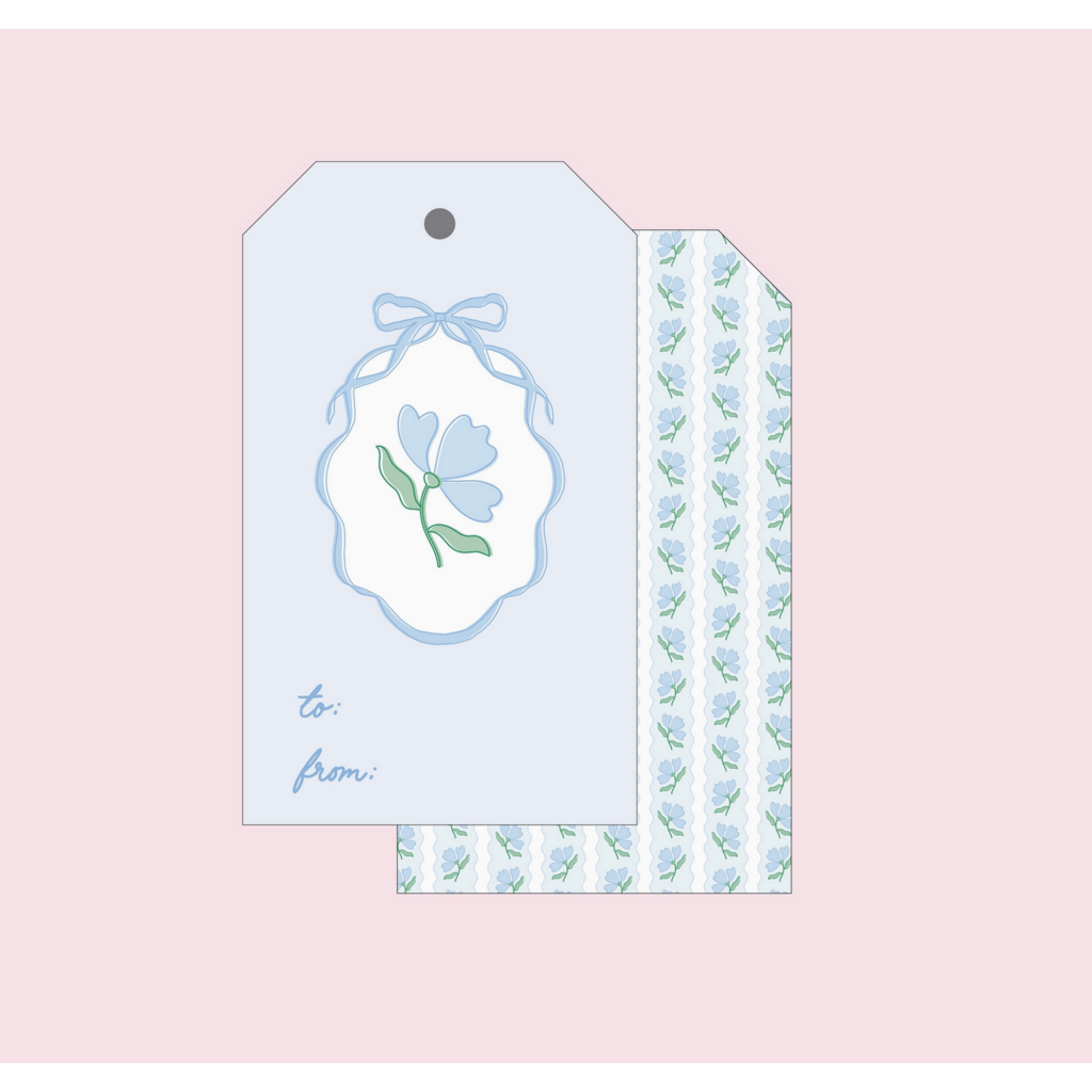 Blue Belle Gift Tags - Set of 8