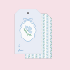 Blue Belle Gift Tags - Set of 8