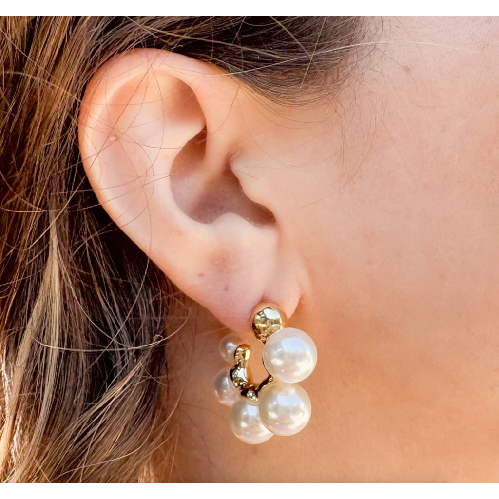 Pretty in Pearls Hoop Earrings