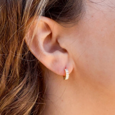 Champagne Toast Huggie Earrings