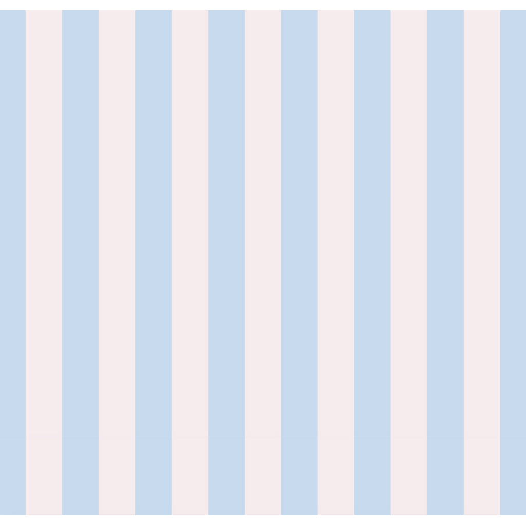 Pastel Blue/Blush Stripe Wrapping Paper - Single Sheet