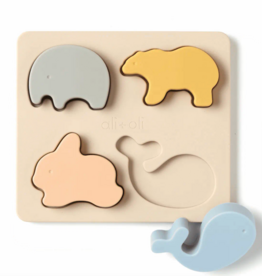 Baby Soft Silicone Mini-Animal Puzzle - 4 Piece