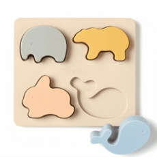 Baby Soft Silicone Mini-Animal Puzzle - 4 Piece