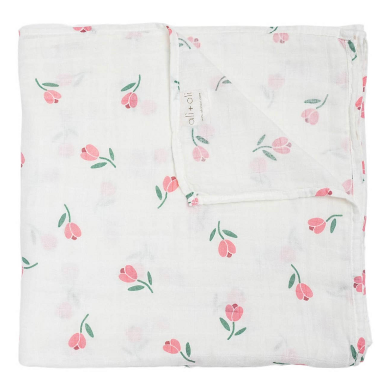 Tulip Bamboo Muslin Swaddle Blanket