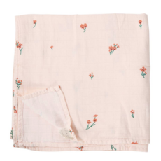 Petite Posies Bamboo Muslin Swaddle Blanket