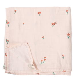 Petite Posies Bamboo Muslin Swaddle Blanket
