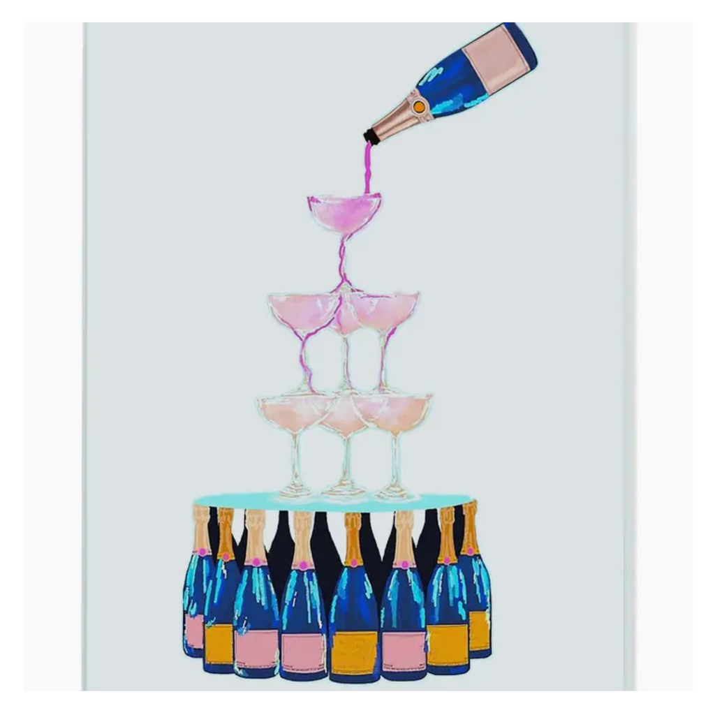 Pour Champagne Cutting Board