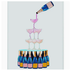 Pour Champagne Cutting Board