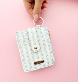 Blue Belle Floral Key-chain Wallet