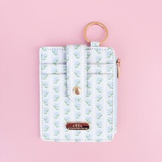 Blue Belle Floral Key-chain Wallet