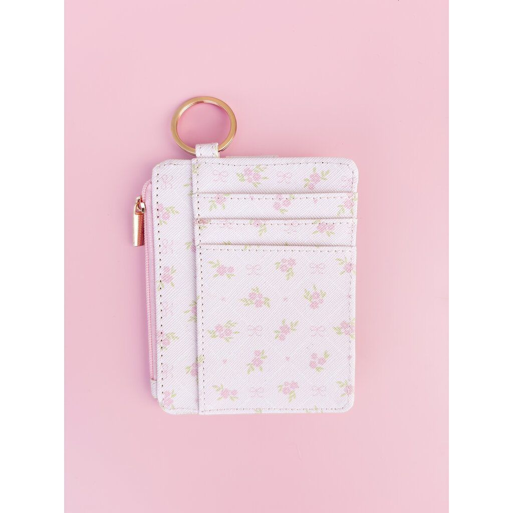 Blush & Stem Floral Pink Key-chain Wallet