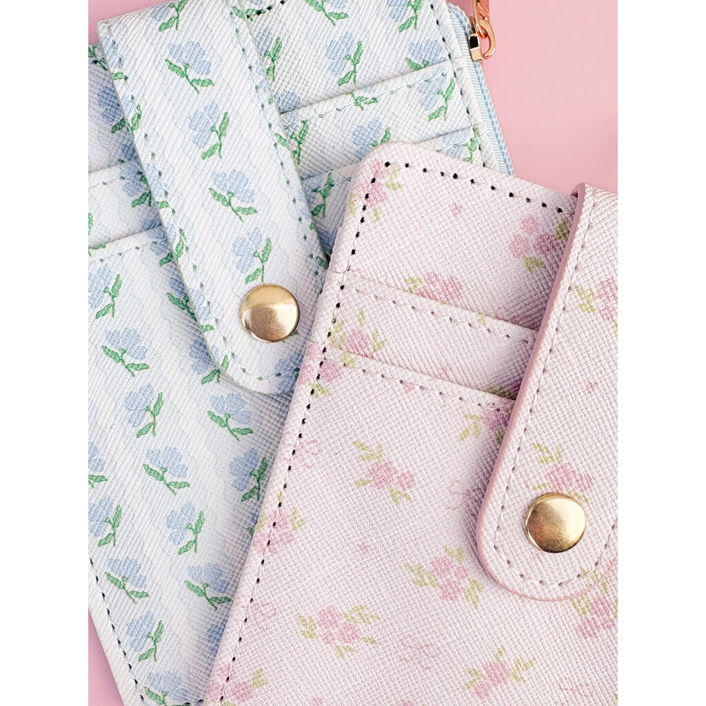 Blush & Stem Floral Pink Key-chain Wallet